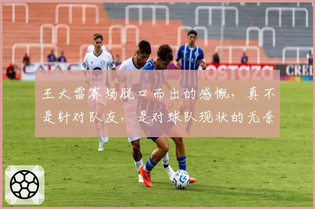 王大雷赛场脱口而出的感慨,真不是针对队友,是对球队现状的无奈